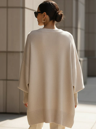 Vivienne | Oversized Draped Wide-Neck Sweater