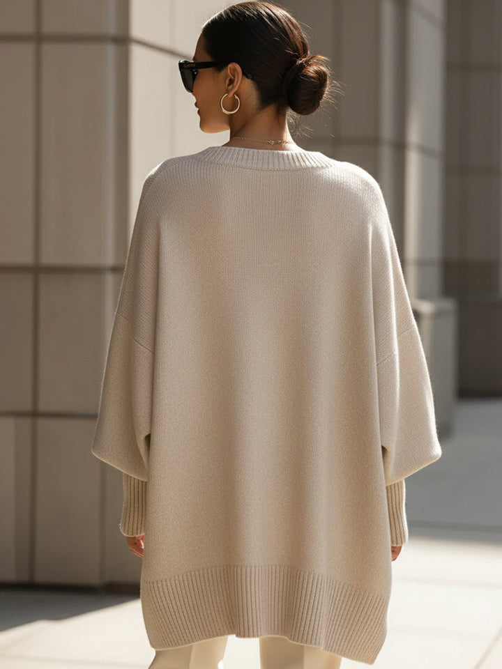 Holly | Oversized Batwing Knit Sweater