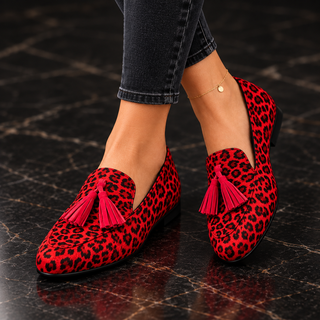 Harriet | Leopard Tassel Loafers