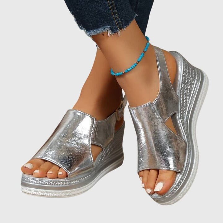 Veronica | Metallic Sandals