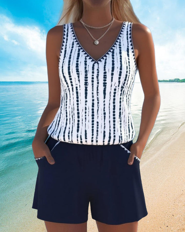 Yvonne | Swim Set with V-Neck