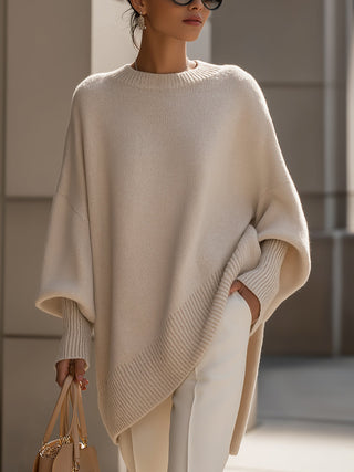 Vivienne | Oversized Draped Wide-Neck Sweater