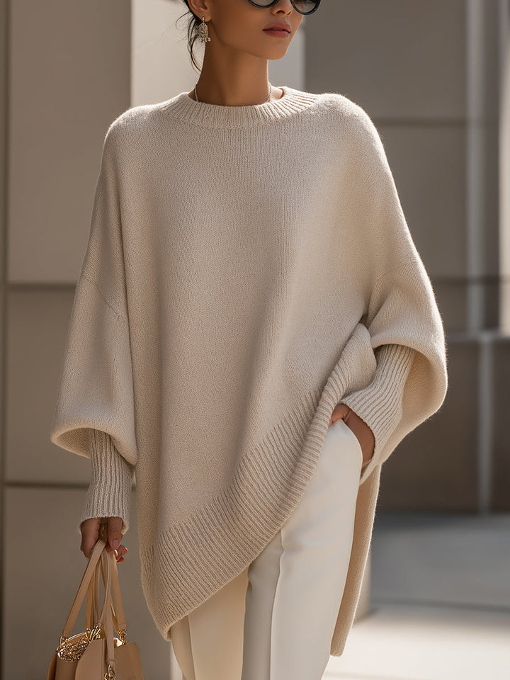 Vivienne | Oversized Draped Wide-Neck Sweater