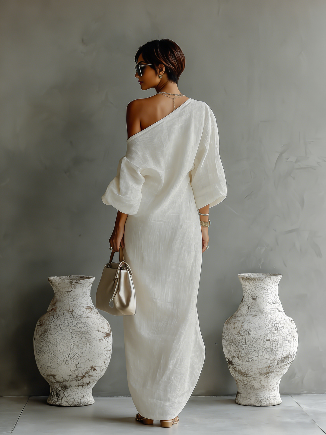 Elowen | Minimalist One-Shoulder Maxi Dress