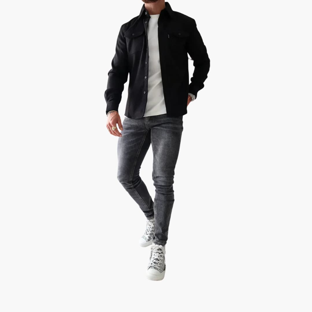 David | Shirt Jacket with Button Placket