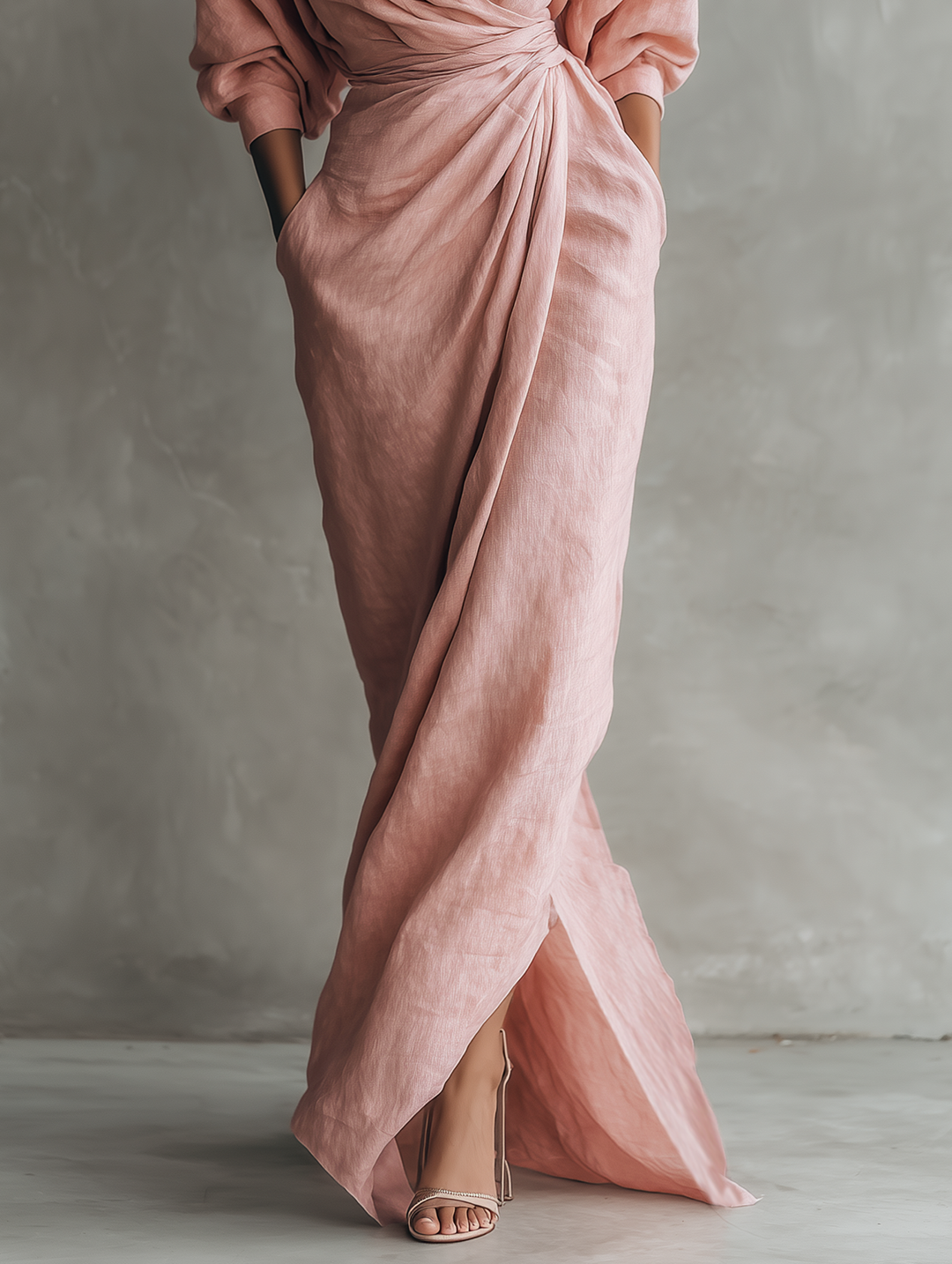 Roselle | Soft Wrap Evening Dress