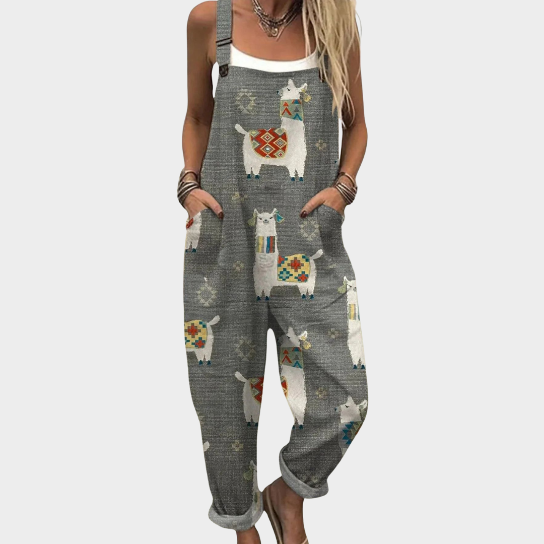 Hia | Comfortable Printed Overalls
