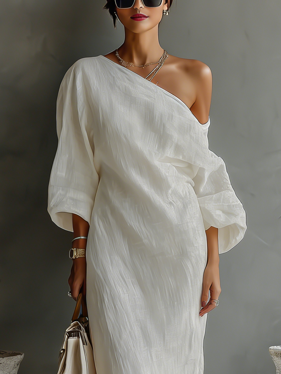 Elowen | Minimalist One-Shoulder Maxi Dress