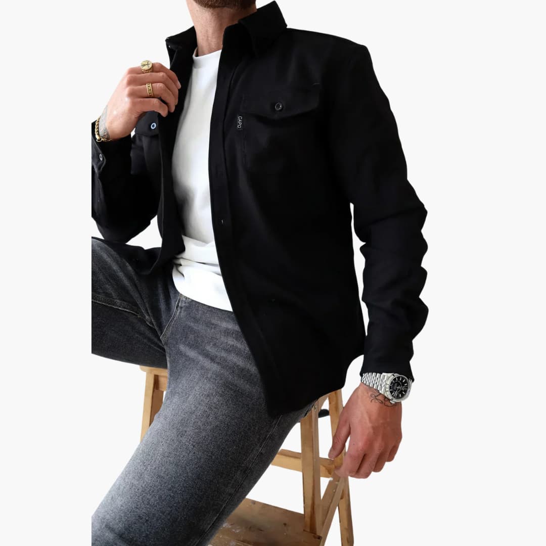 David | Shirt Jacket with Button Placket