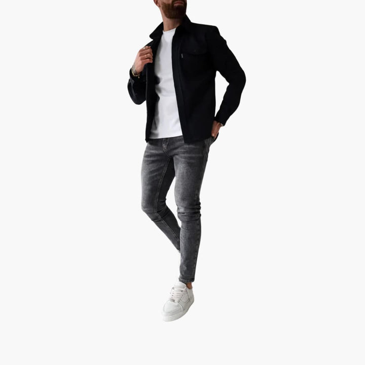 David | Shirt Jacket with Button Placket