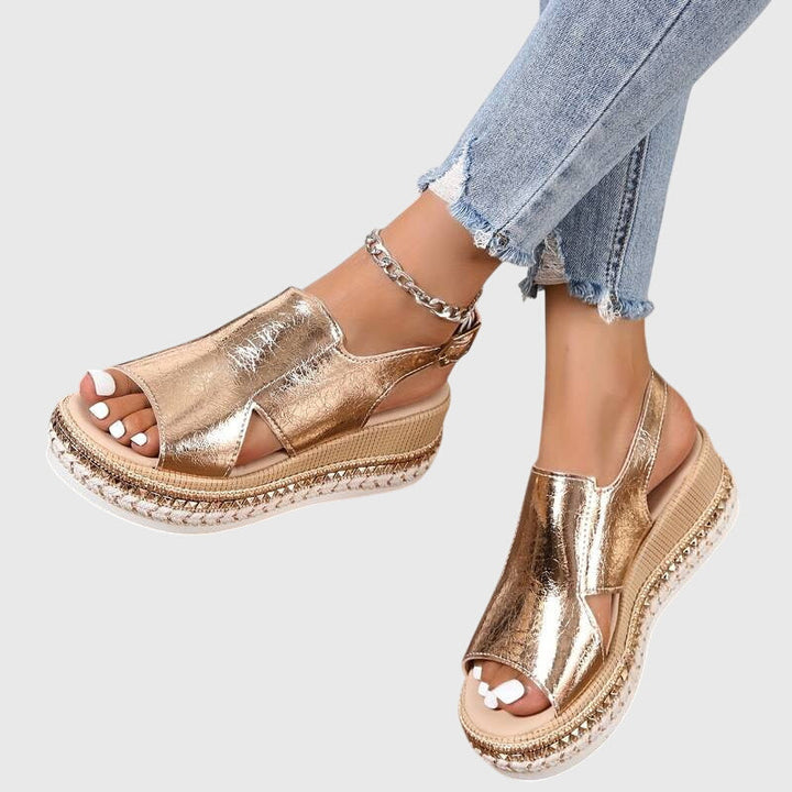 Veronica | Metallic Sandals