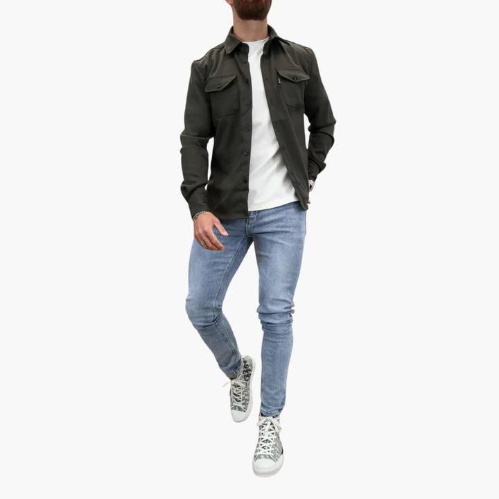 David | Shirt Jacket with Button Placket