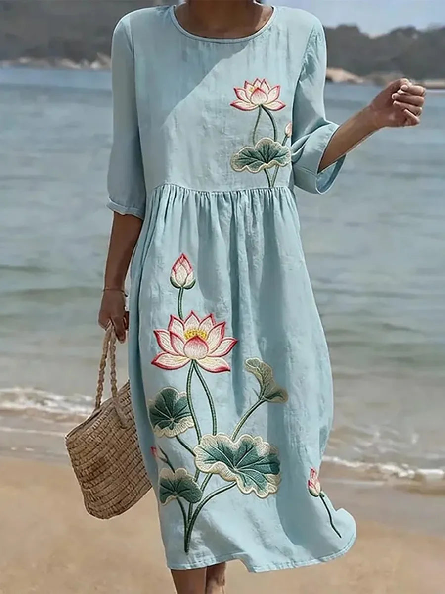 Greta | Lotus Flower Dress