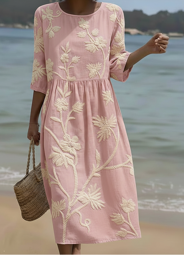 Brianna | Airy Floral Dress with Blossom Details