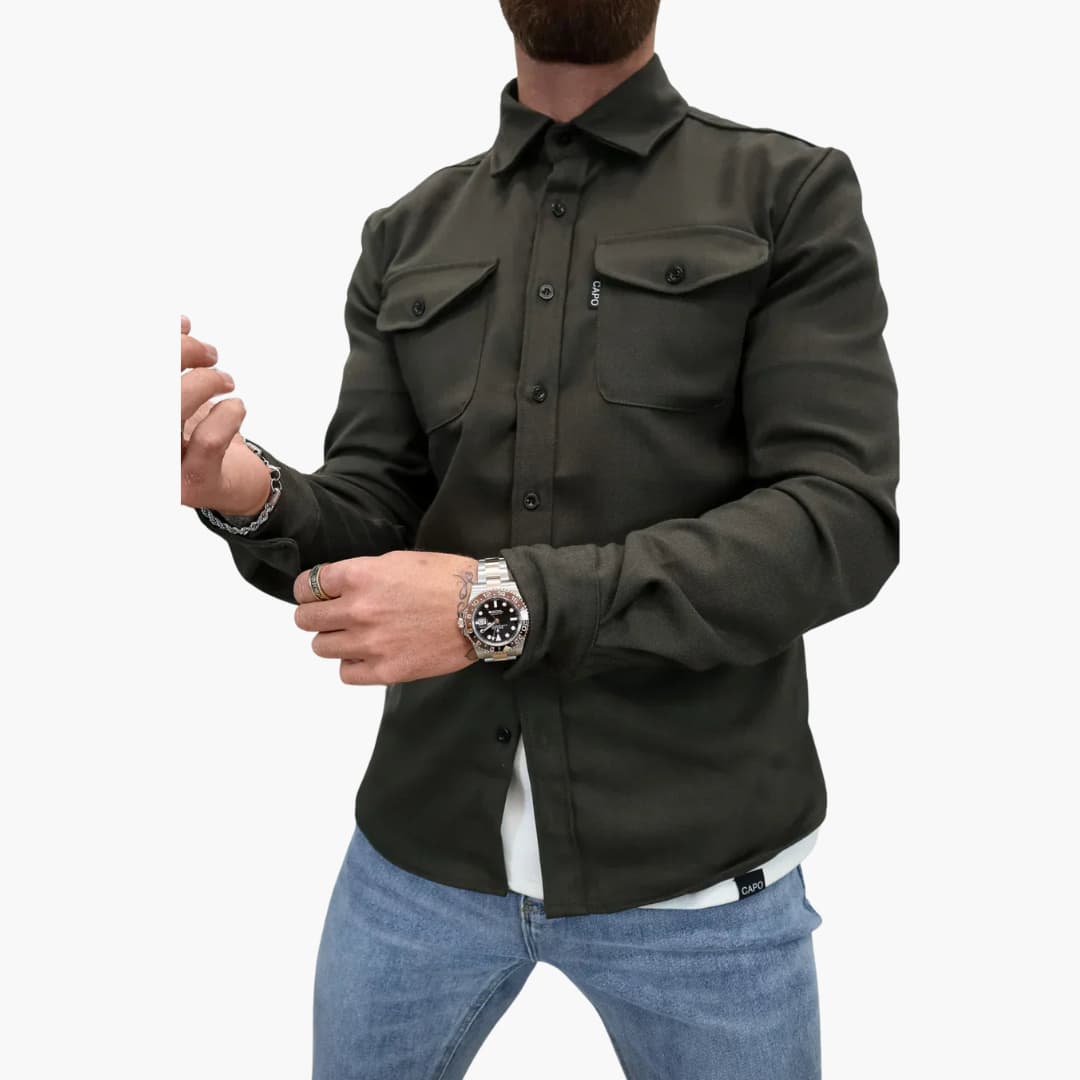 David | Shirt Jacket with Button Placket