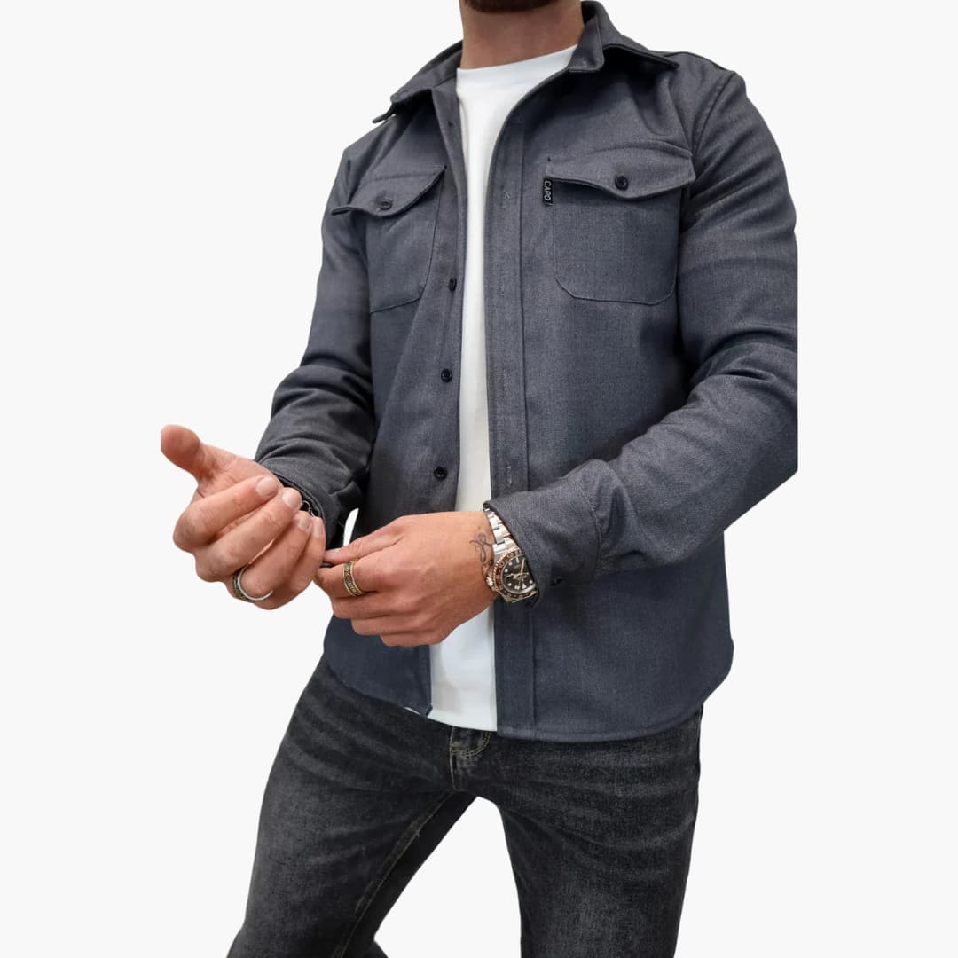 David | Shirt Jacket with Button Placket