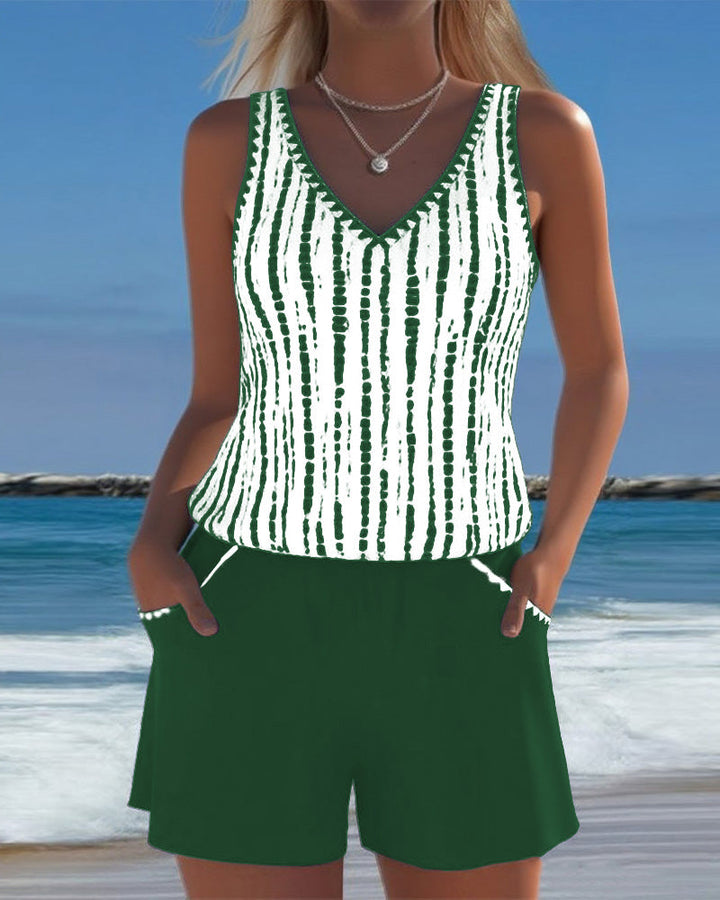 Yvonne | Swim Set with V-Neck