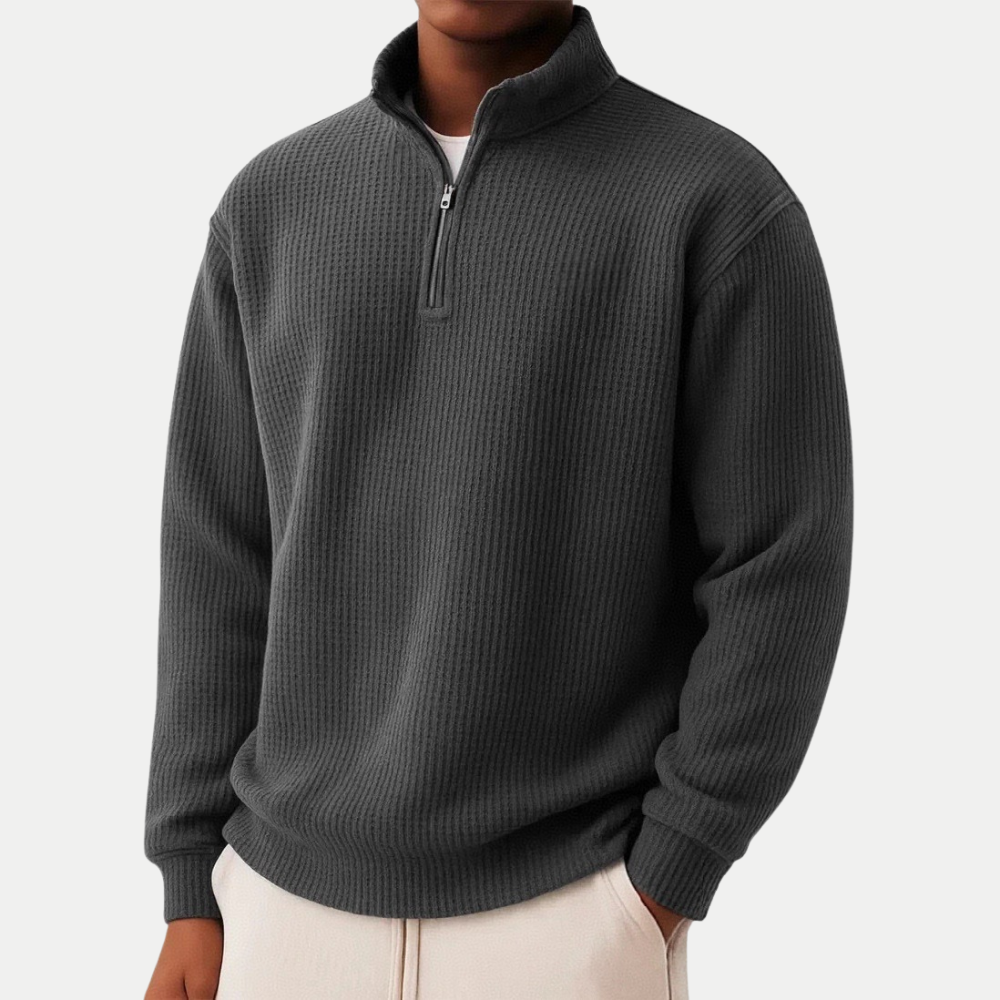 DAMIEN | Zip Sweater with Everyday Comfort and Timeless Style
