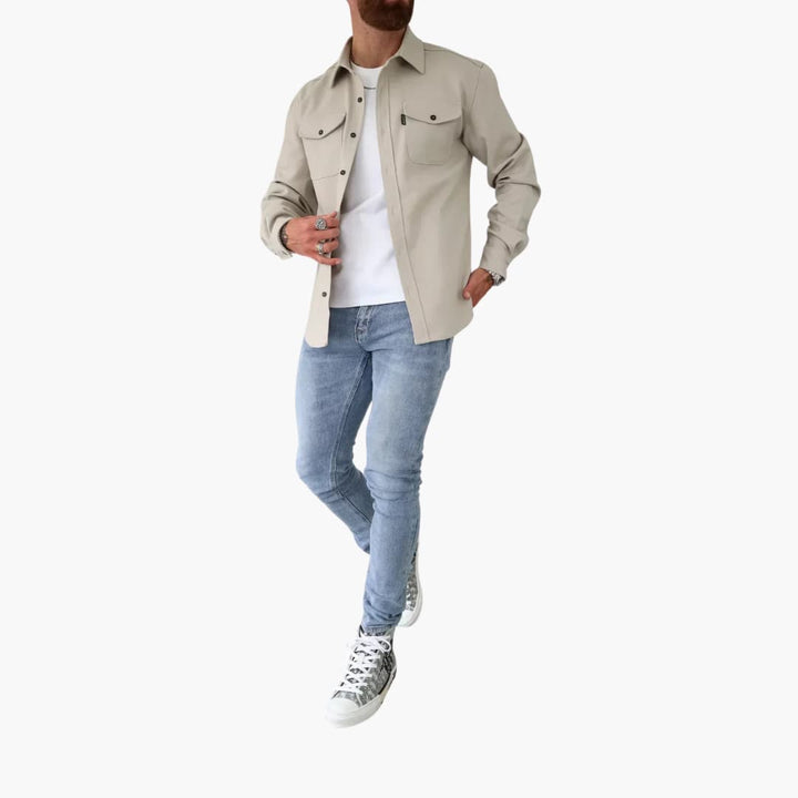 David | Shirt Jacket with Button Placket