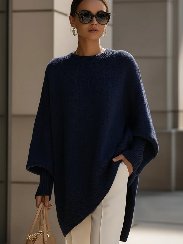 Vivienne | Oversized Draped Wide-Neck Sweater