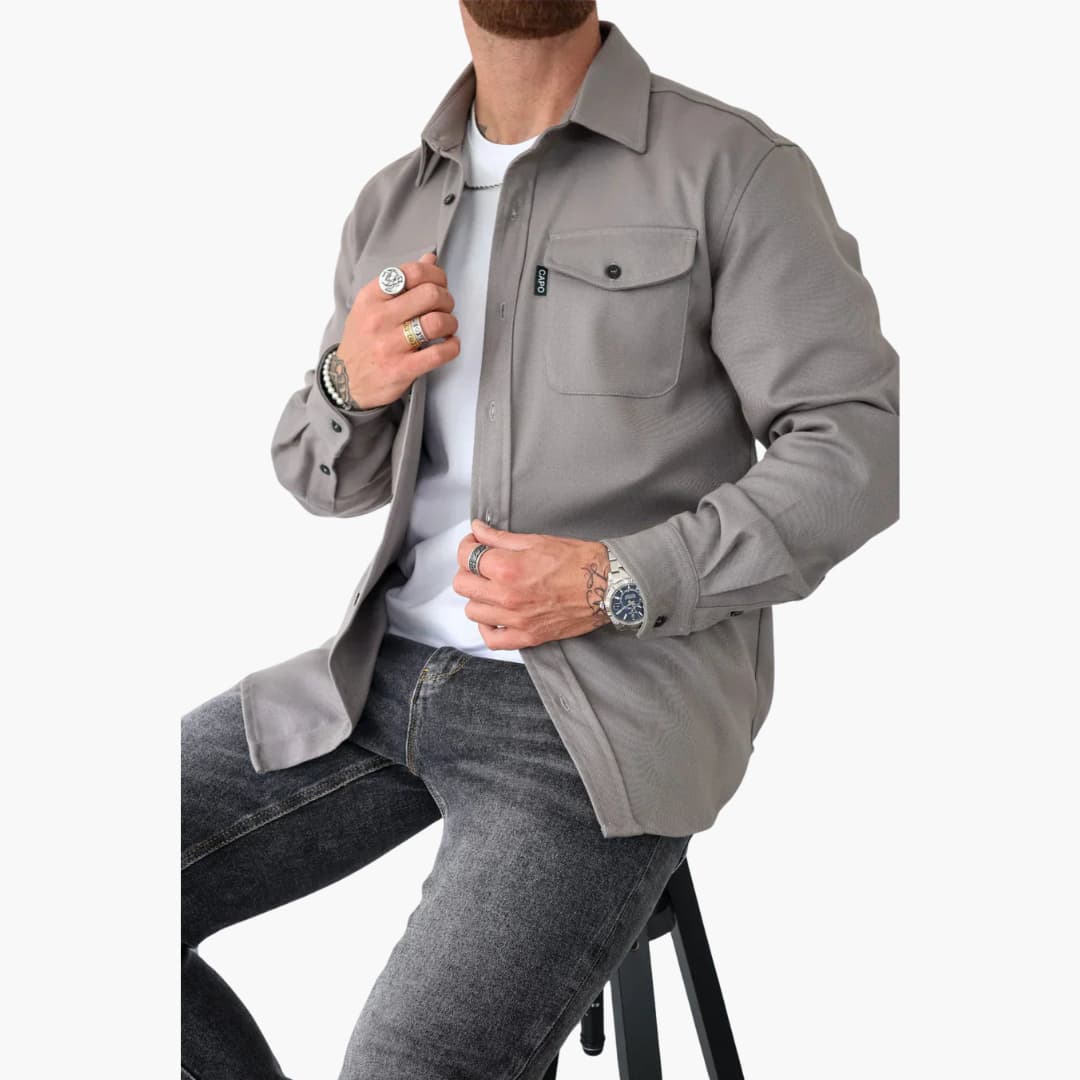 David | Shirt Jacket with Button Placket
