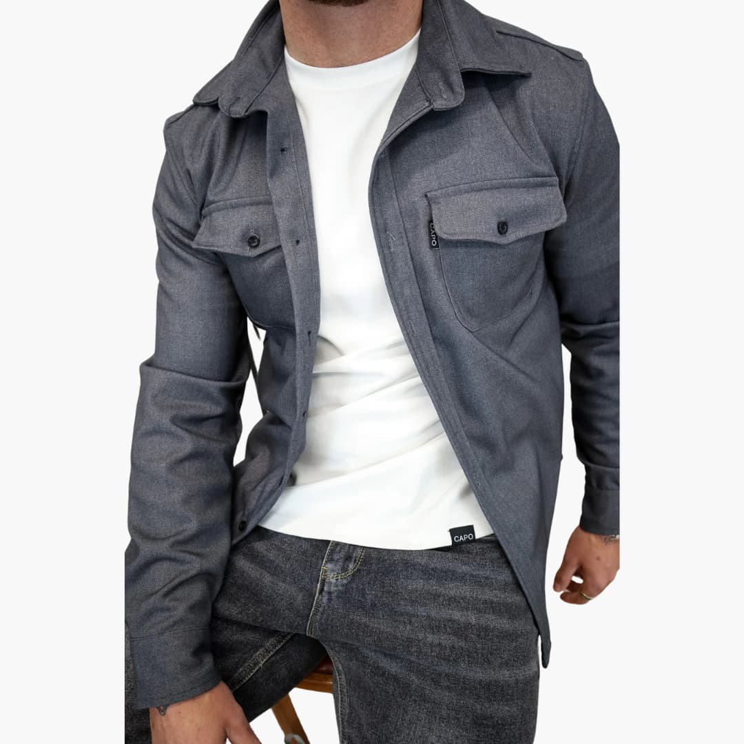 David | Shirt Jacket with Button Placket