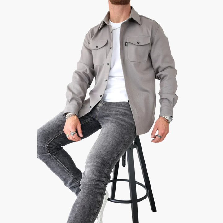 David | Shirt Jacket with Button Placket