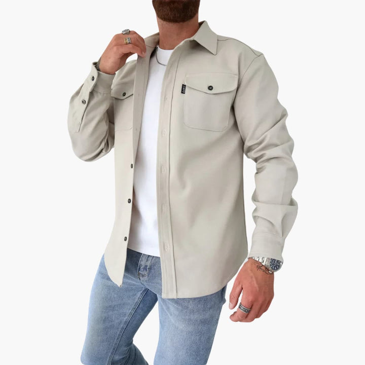 David | Shirt Jacket with Button Placket