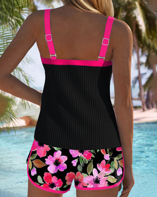 Viktoria | Vibrant Tankini with Contrast Details
