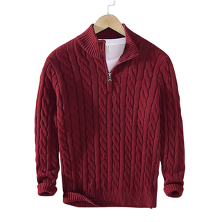 Tommy | Cotton Half-Zip Sweater