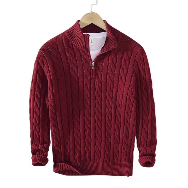 Tommy | Cotton Half-Zip Sweater