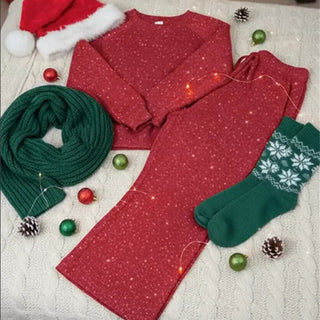 Elise | Women's Sparkly Holiday Two-Piece Set