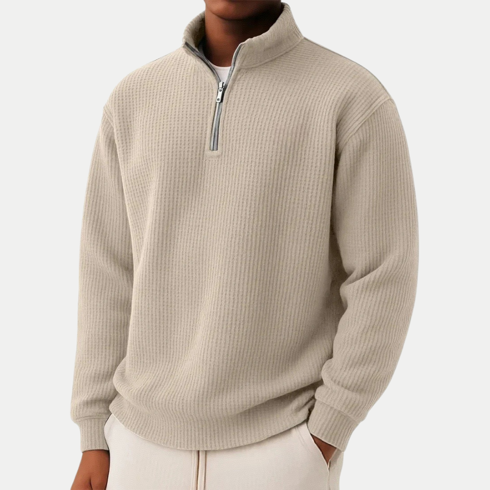 DAMIEN | Zip Sweater with Everyday Comfort and Timeless Style