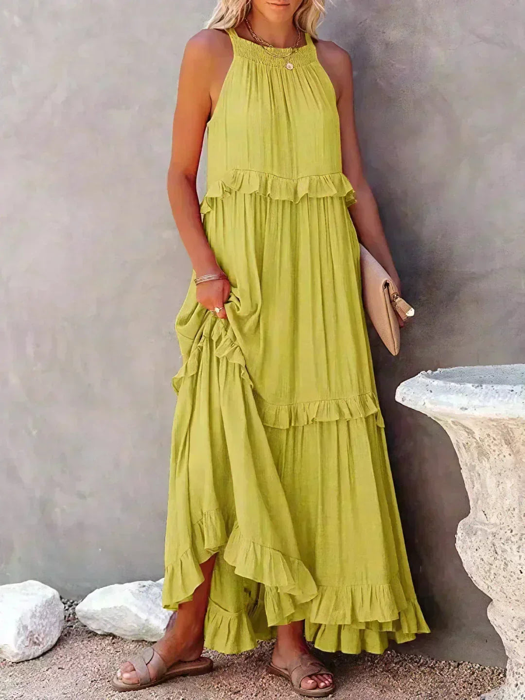 Lou | Elegant Sleeveless Dress with Ruffles