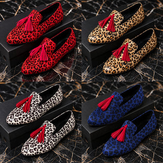 Harriet | Leopard Tassel Loafers