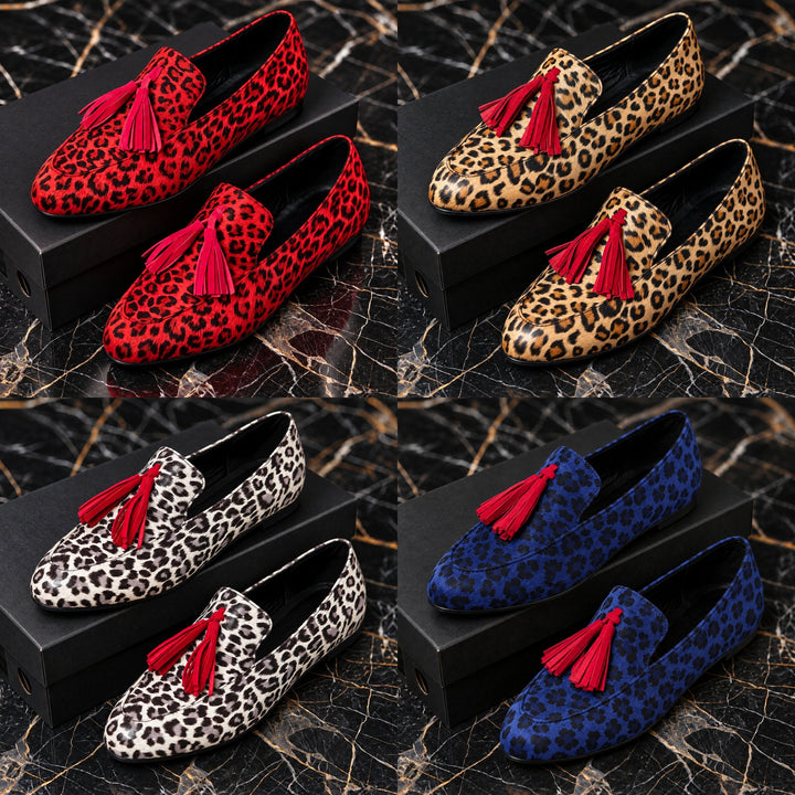 Harriet | Leopard Tassel Loafers