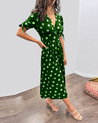 Monique | Elegant Polka-Dot Dress
