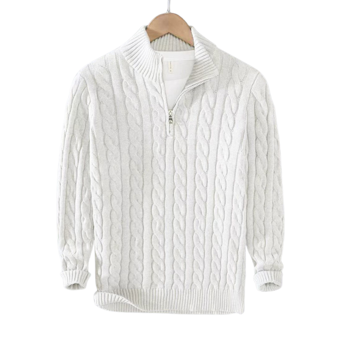 Tommy | Cotton Half-Zip Sweater