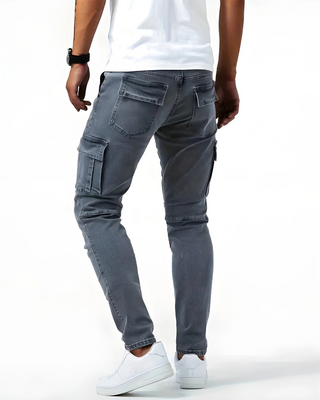 Arden | Slim Fit Stretch Cargo Jeans for Men