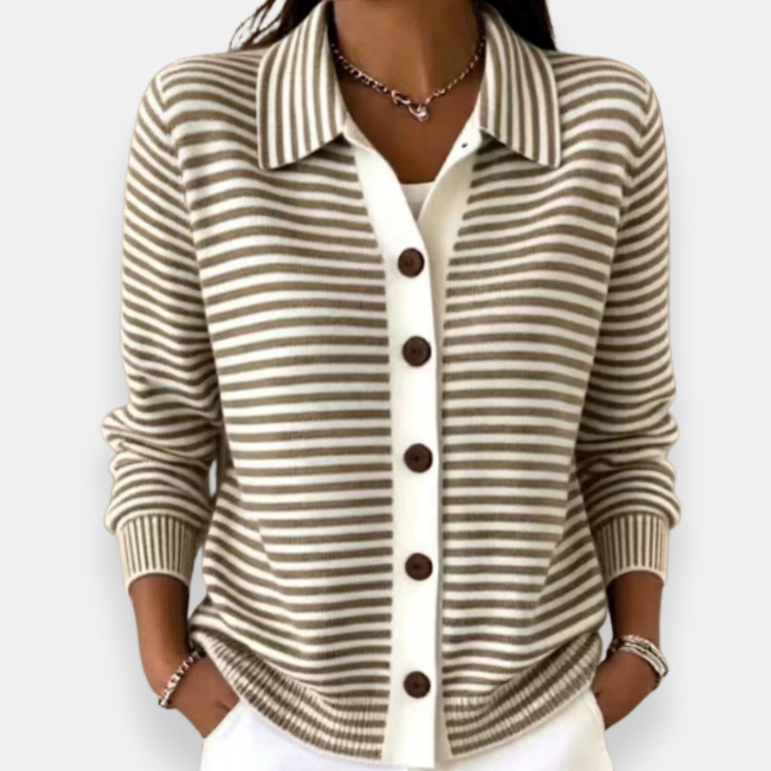 Tessa | Classic Striped Knit Cardigan