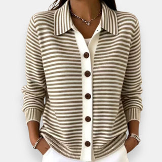 Tessa | Classic Striped Knit Cardigan