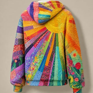 Genevieve | Colourful Quilted Hoodie