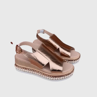 Veronica | Metallic Sandals