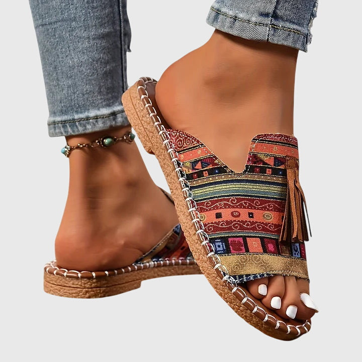 Lorraine | Boho Tassel Sandals