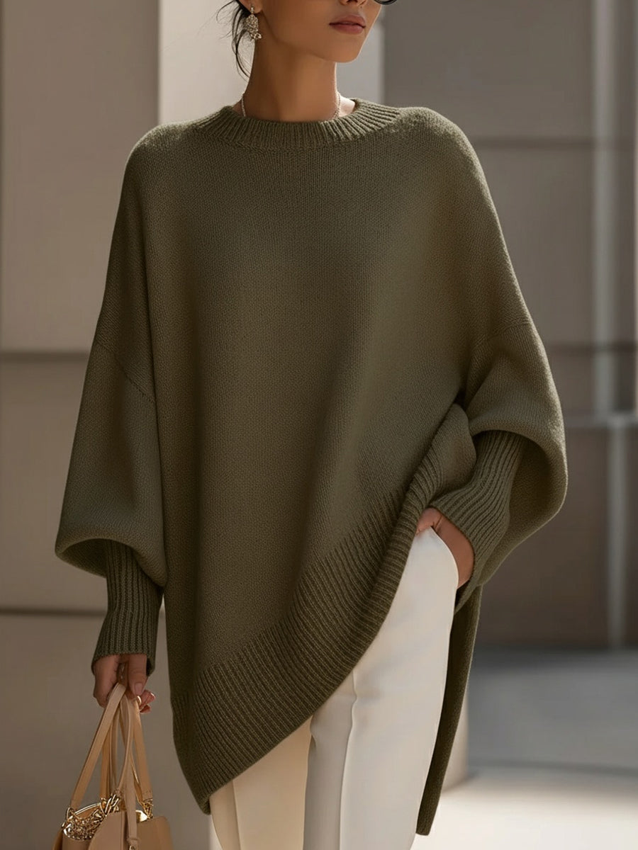 Holly | Oversized Batwing Knit Sweater