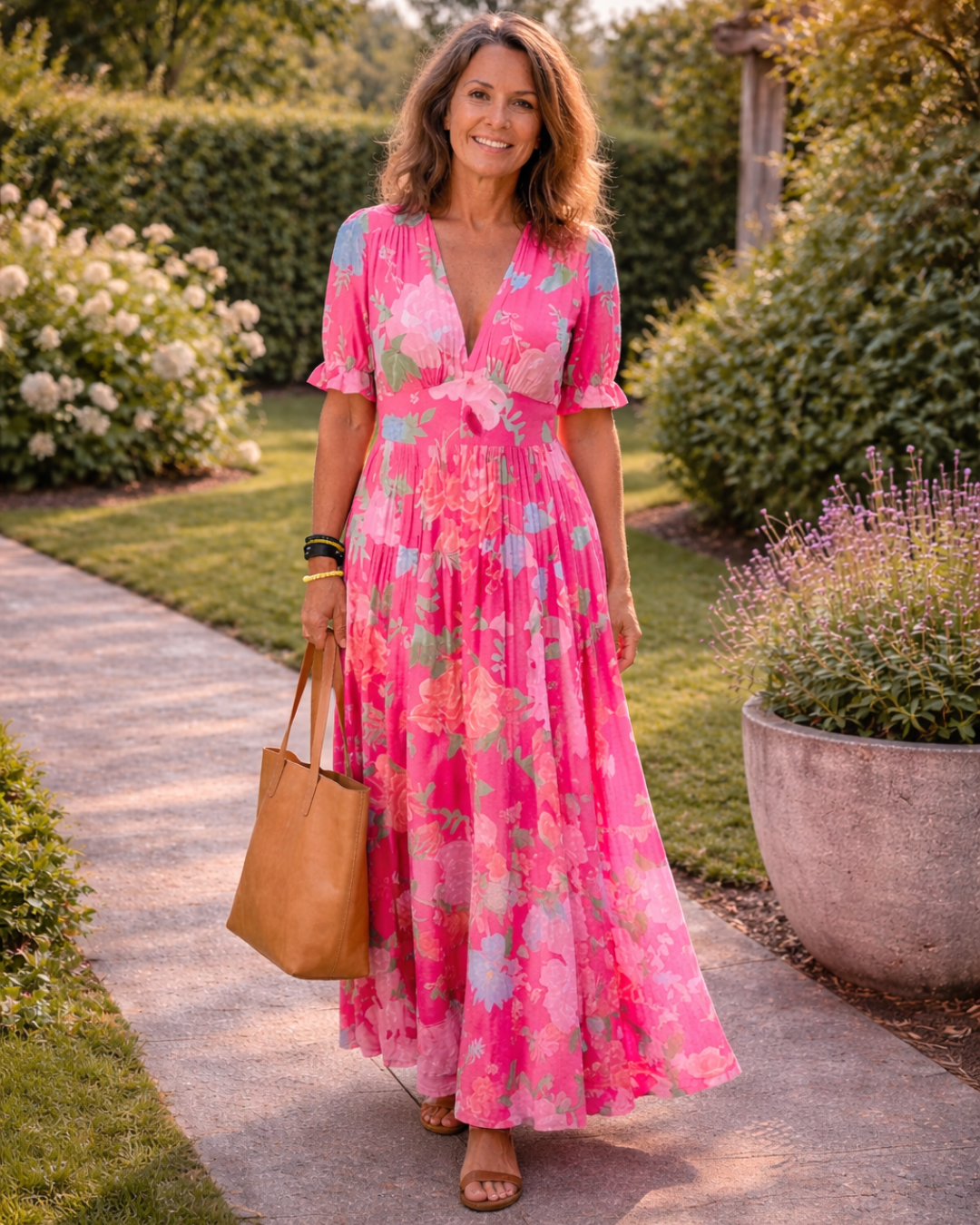 Hildegard | Women's Dress with V-Neck
