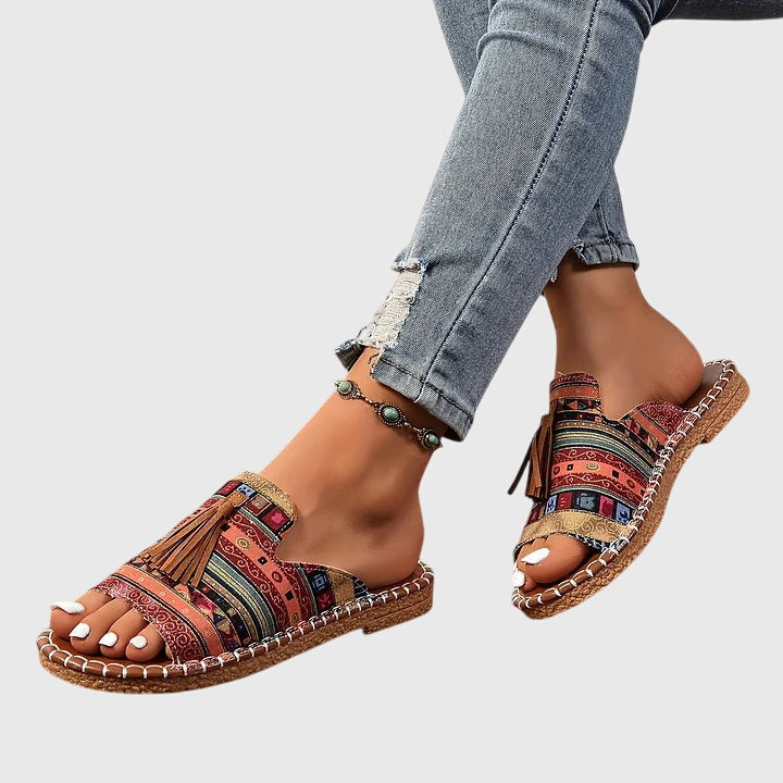 Lorraine | Boho Tassel Sandals