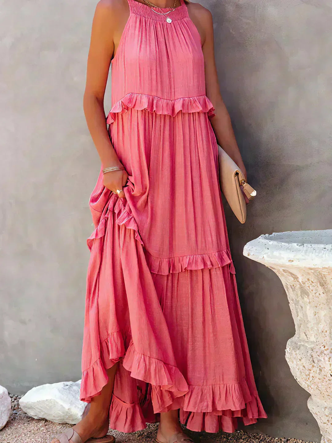 Lou | Elegant Sleeveless Dress with Ruffles