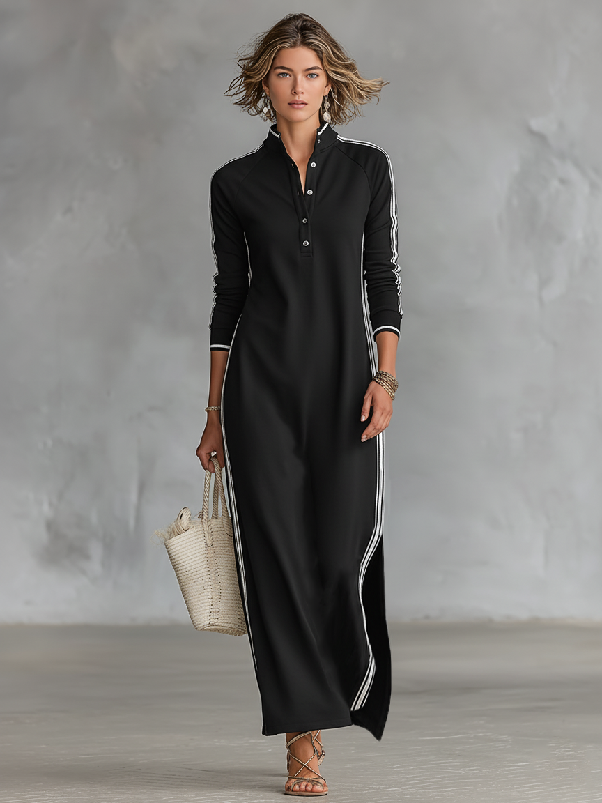 Selene | Casual Long-Sleeve Maxi Dress