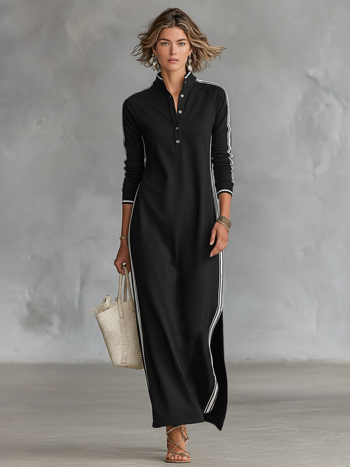 Selene | Casual Long-Sleeve Maxi Dress